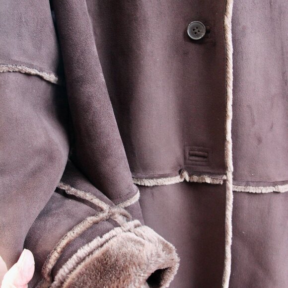 Suede and Fur coat by London Fog- size 2X - Picture 2 of 6